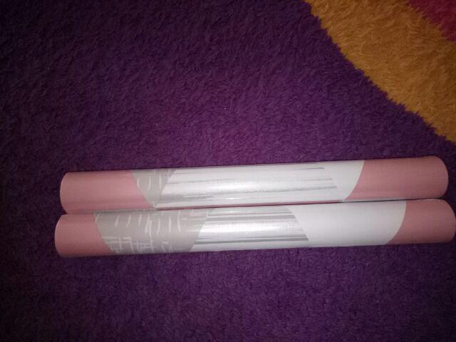 Wallpaper Pink Segitiga Abu  Wall Sticker Dinding 9m X 45cm