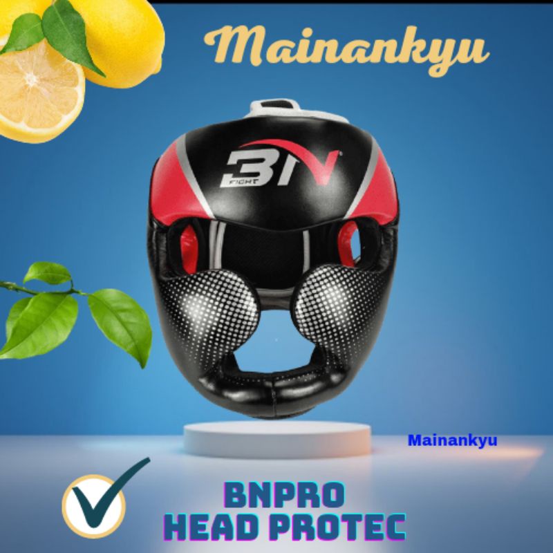 (MAINANKYU) BNPRO Helm Tinju Muay Thai MMA Pelindung Kepala Head Gear Protector Size XL