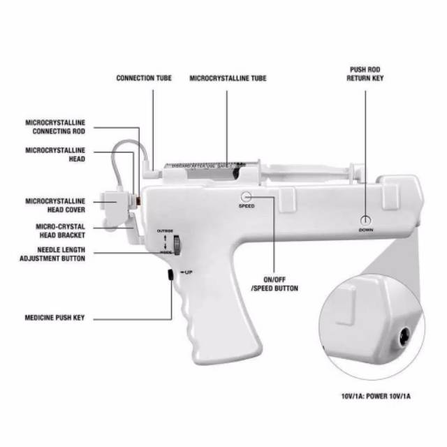 mesogun Injection Beauty Instrument for Wrinkle Removal injeksi ez injector skin booster