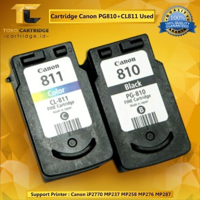 Grosir Cartridge canon PG-810 + CL-811 Empty 1 SET 810 811 2770 MP287 287 366 Limited