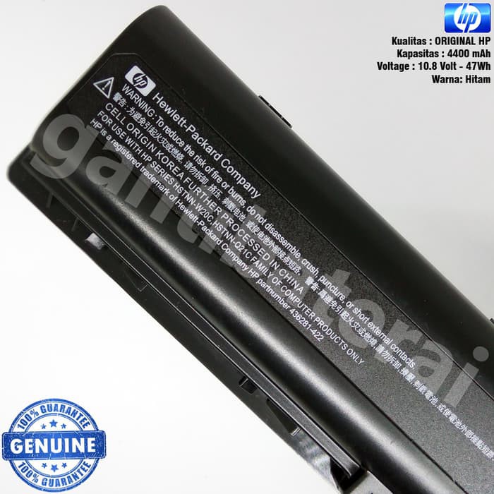 Baterai batre battery batu laptop ORI Compaq Presario  COMPAQ Presario A900, C700, F500, F700, V3000, V3100, V3500, V3600, V3700, V6000, V6100, V6200, V6300, V6400, V6500, V6500z, V6600, V6700, DV2000, DV6000 Series HSTNN-IB32, HSTNN-IB42, HSTNN-LB311