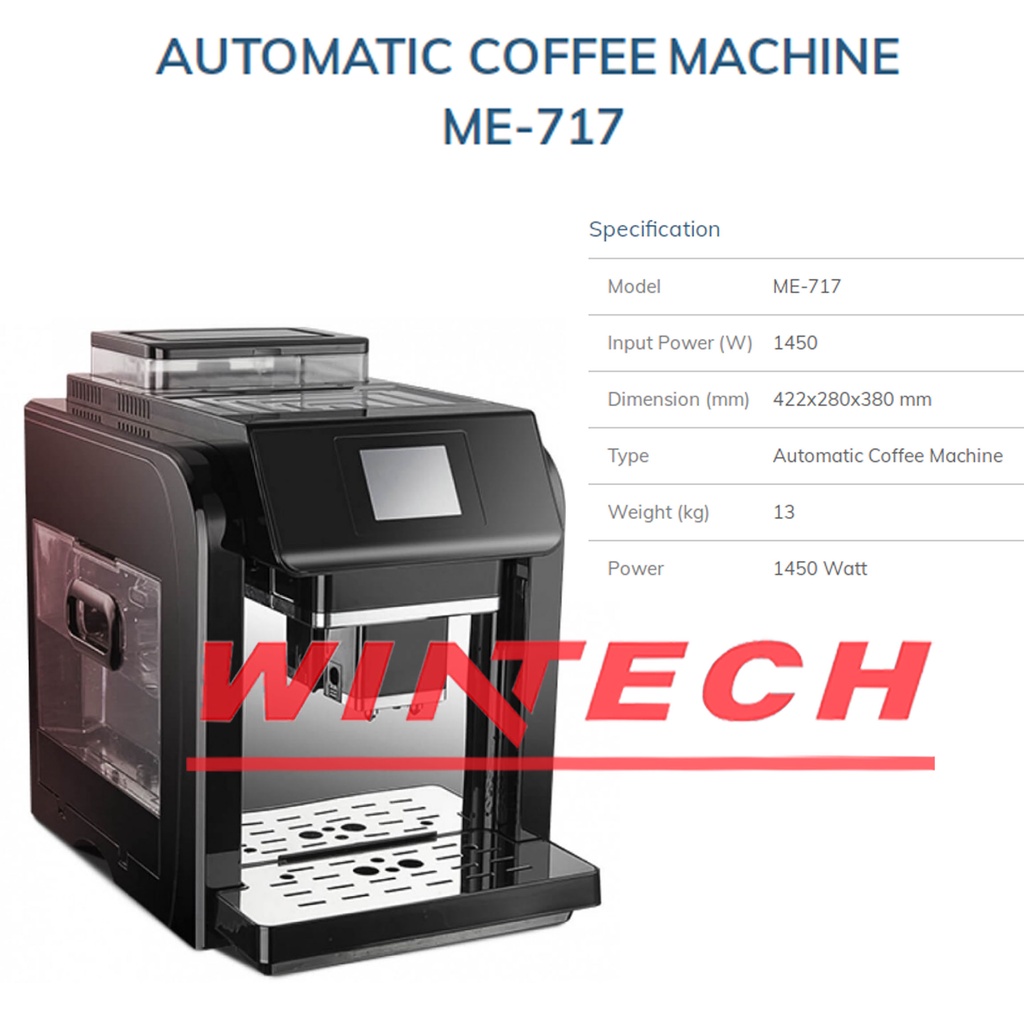 MEROL ME-717 ONE-TOUCH CAPPUCINO MACHINE /MESIN PEMBUAT KOPI CAPUCINO