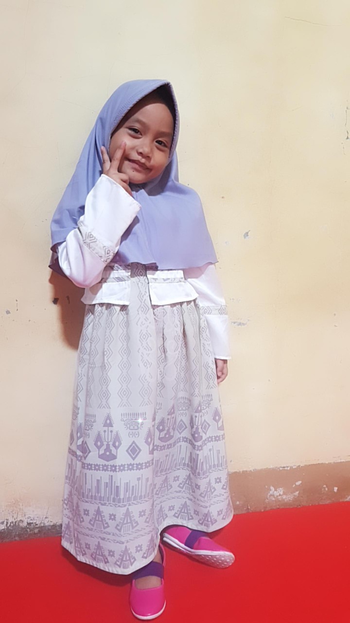 Ulikids Gamis Anak Perempuan Motif Batik Bahan Maxmara Premium (free Jilbab )