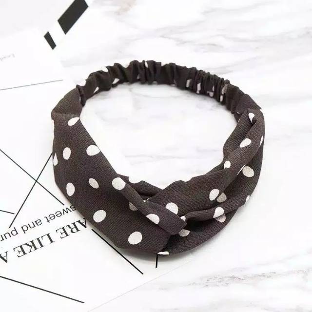 Bandana Bando Korea Motif Polkadot Starry Korean Headband