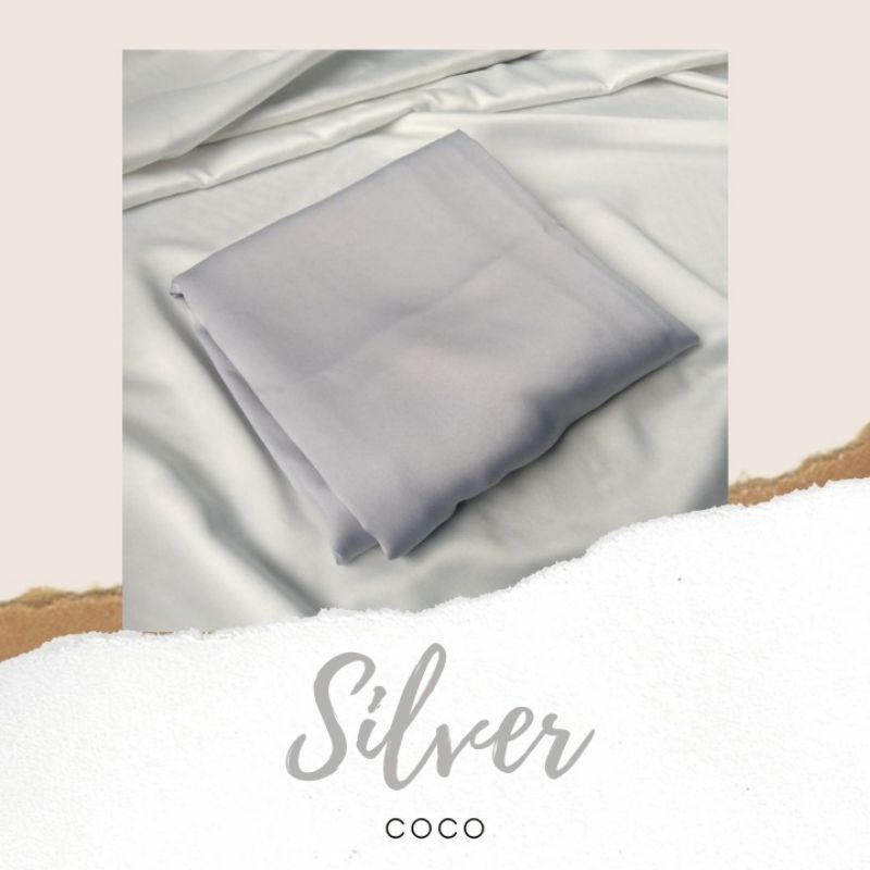 Satin Wrap Skirt | Pareo Skirt | Rok Lilit Satin-Silver