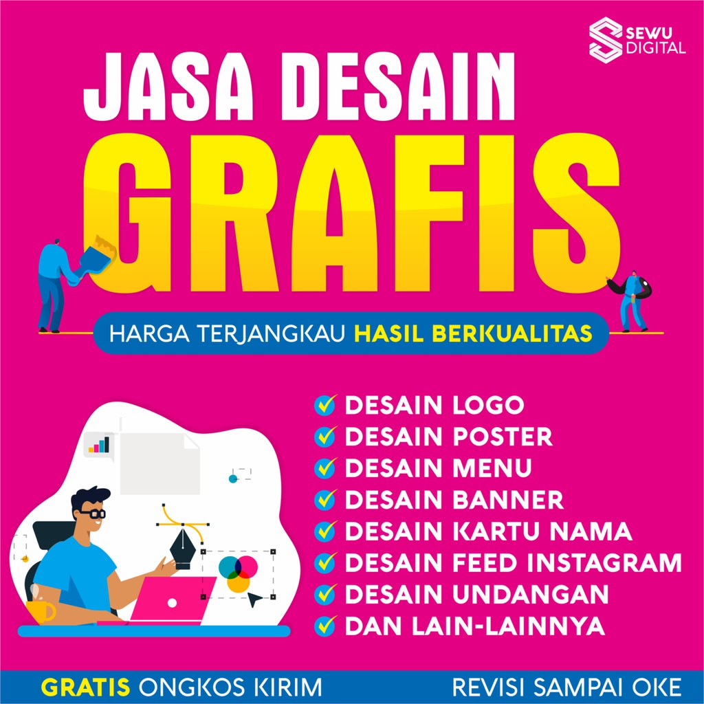 Jual Jasa Desain Premium Bergaransi Logo Brosur Banner Pamflet