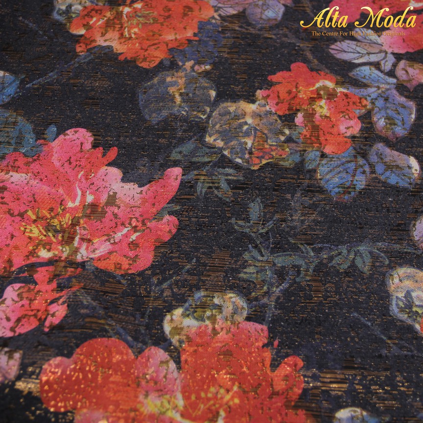 

Alta Moda Jacquard Lurex Charcoal Shades Floral Pink (1M)