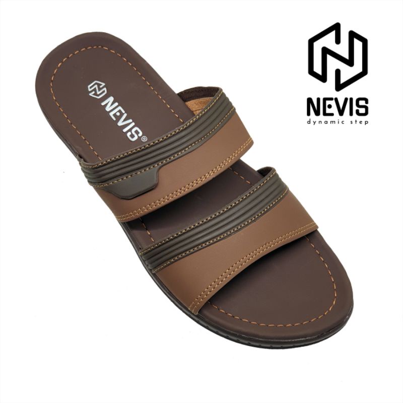 Sandal Pria Slop Kulit Original Nevis NVS 12 Sendal Pria Casual Selop