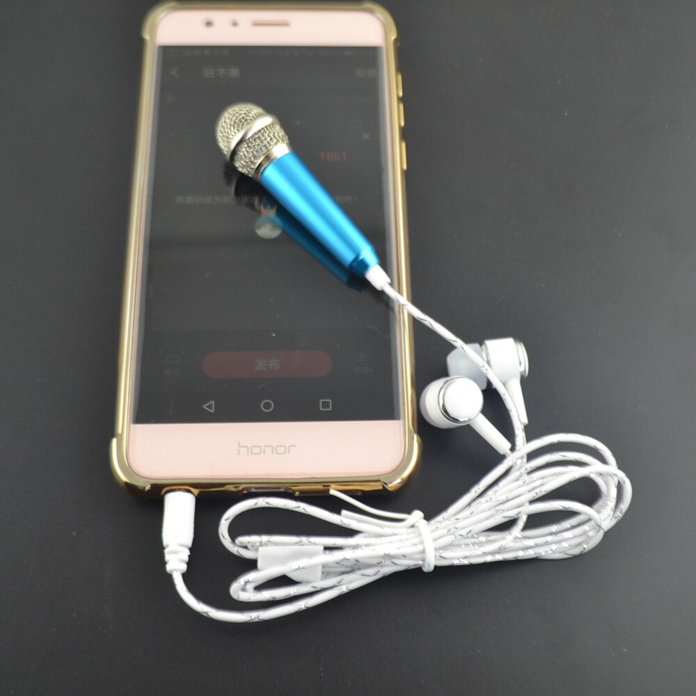 Mic Mini Hp Smule + Headset Karoke Microphone Mini + Headset for Smule