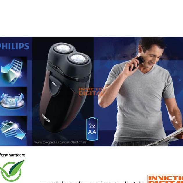 PHILIPS PQ206 - ELECTRIC SHAVER. Alat Cukur Elektrik, Pencukur Kumis