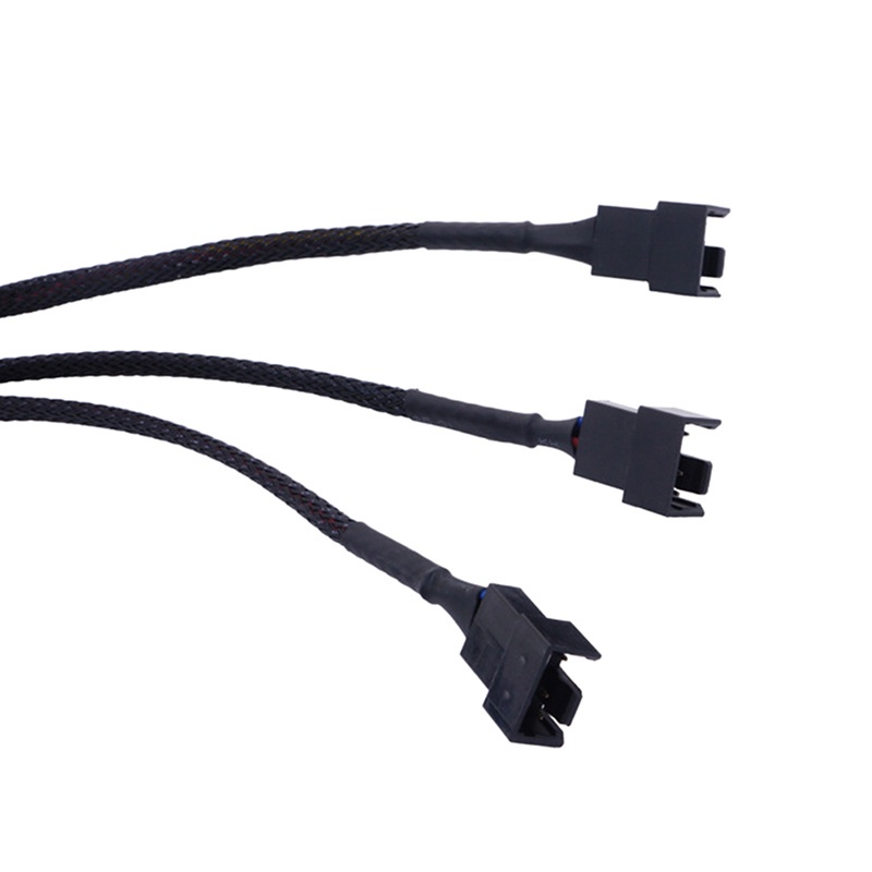 Kabel Splitter Fan Hub 4pin 3pin x3 to Molex 4pin Extension Kipas PC