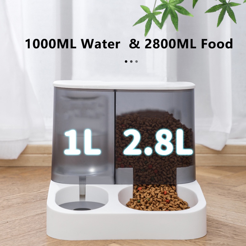 Tempat Makan Anjing Kucing Pet Auto Feeder Water &amp; Food  Dispenser Minum Hewan