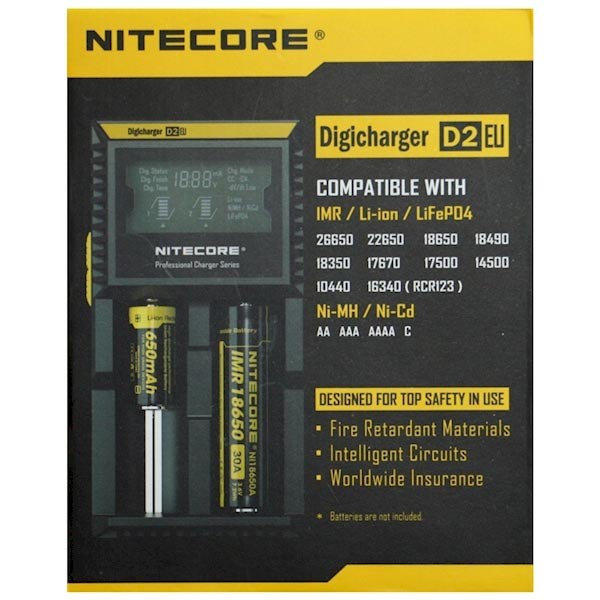 Nitecore D2 Intelligent USB Charger Baterai 2 Slot - Authentic