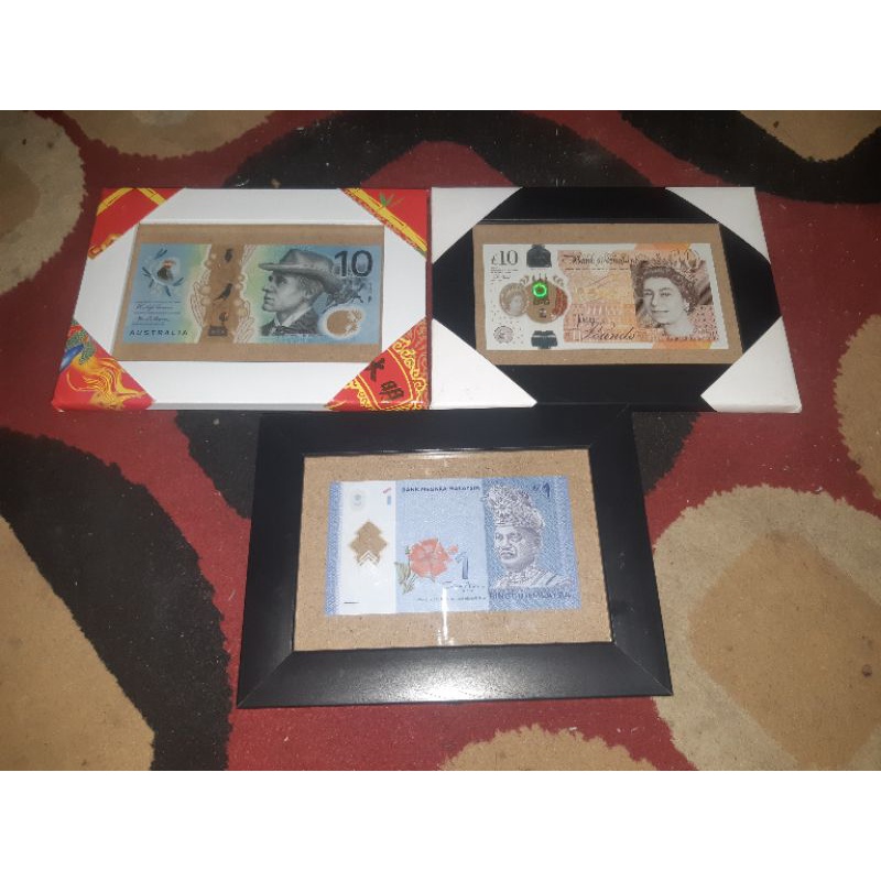 TERMURAH bingkai foto figure frame foto untuk menyimpan dollar dolar amerika euro poundaterling EMAS