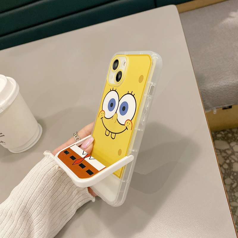 Casing iPhone 11 12 13 Pro MAX X XR XS MAX 7 8 Plus Motif SpongeBob