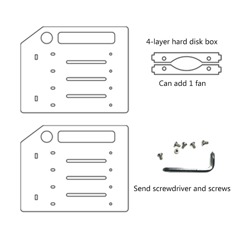 Zzz Rak Penyimpanan Hardisk Hdd Ssd 3.5 &quot;Diy Bahan Akrilik Dengan Kipas Pendingin