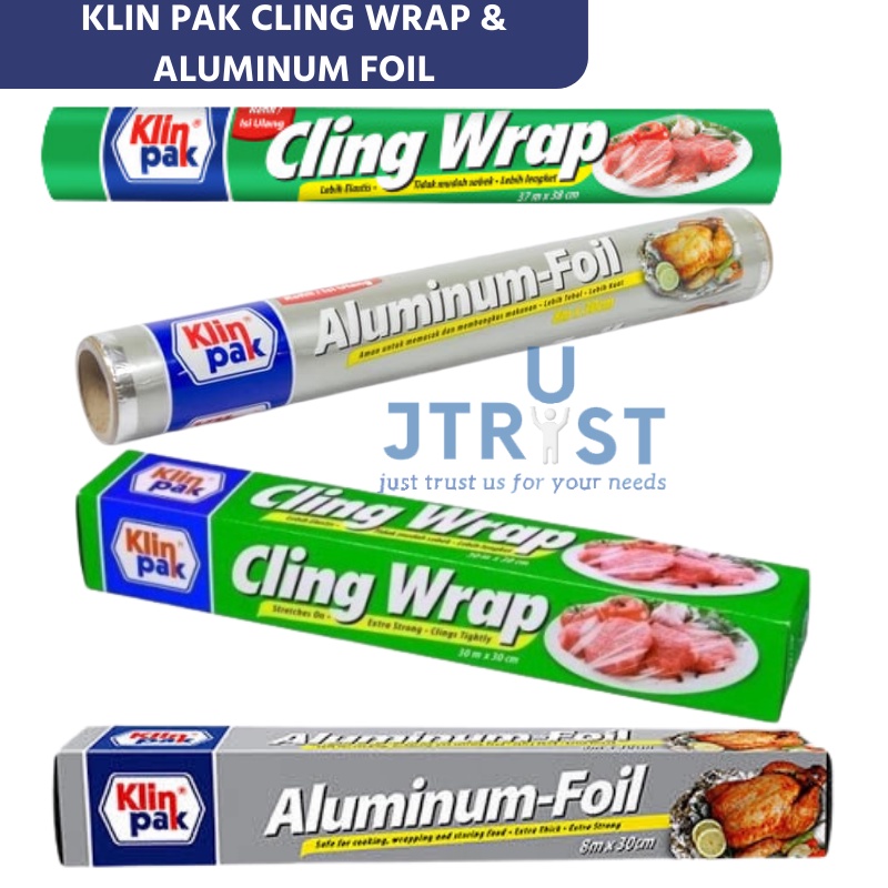 Jual Klin Pak Aluminium Foil Klinpak Cling Wrap Kemasan Box Refill Regular Shopee Indonesia