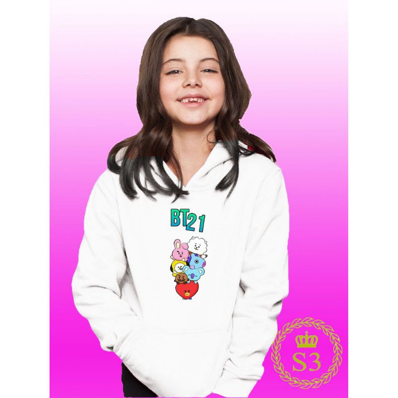 Jaket Hoodie Anak BTs BT21 Jaket Anak BTS BT21 Sweater Anak Bts Bt21 Jaket Bt21