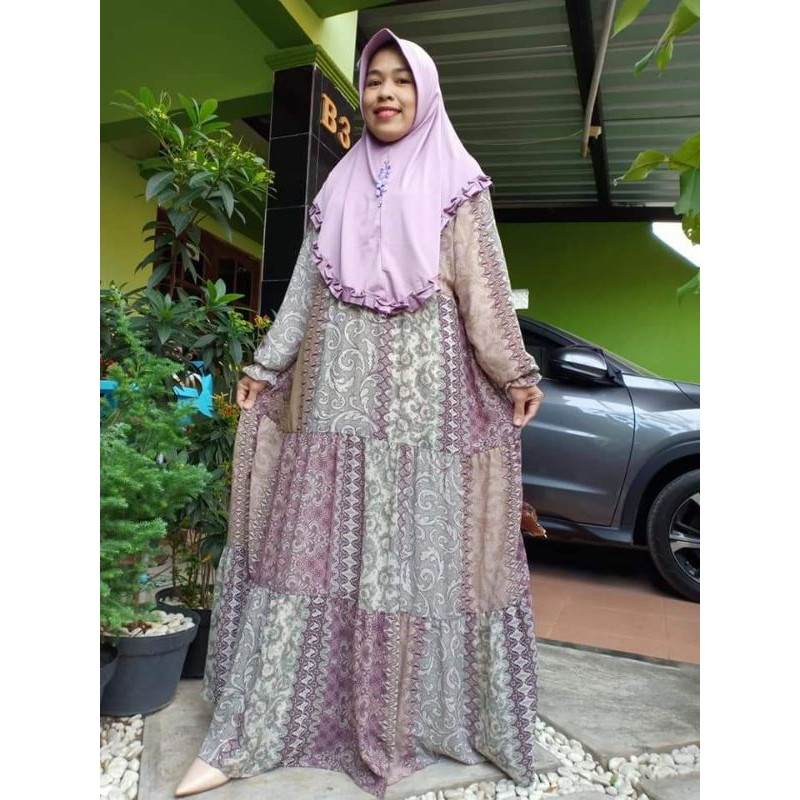 gamis ceruti import full puring jumbo XXL