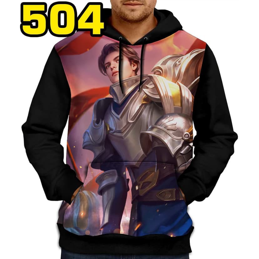 HOODIE JAKET kaos mobile legend legends 504-zilong shining knight