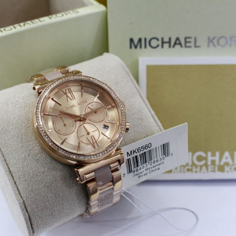 Michael Kors Original Sofie Vape MK6560 Chronograph Jam Tangan Wanita