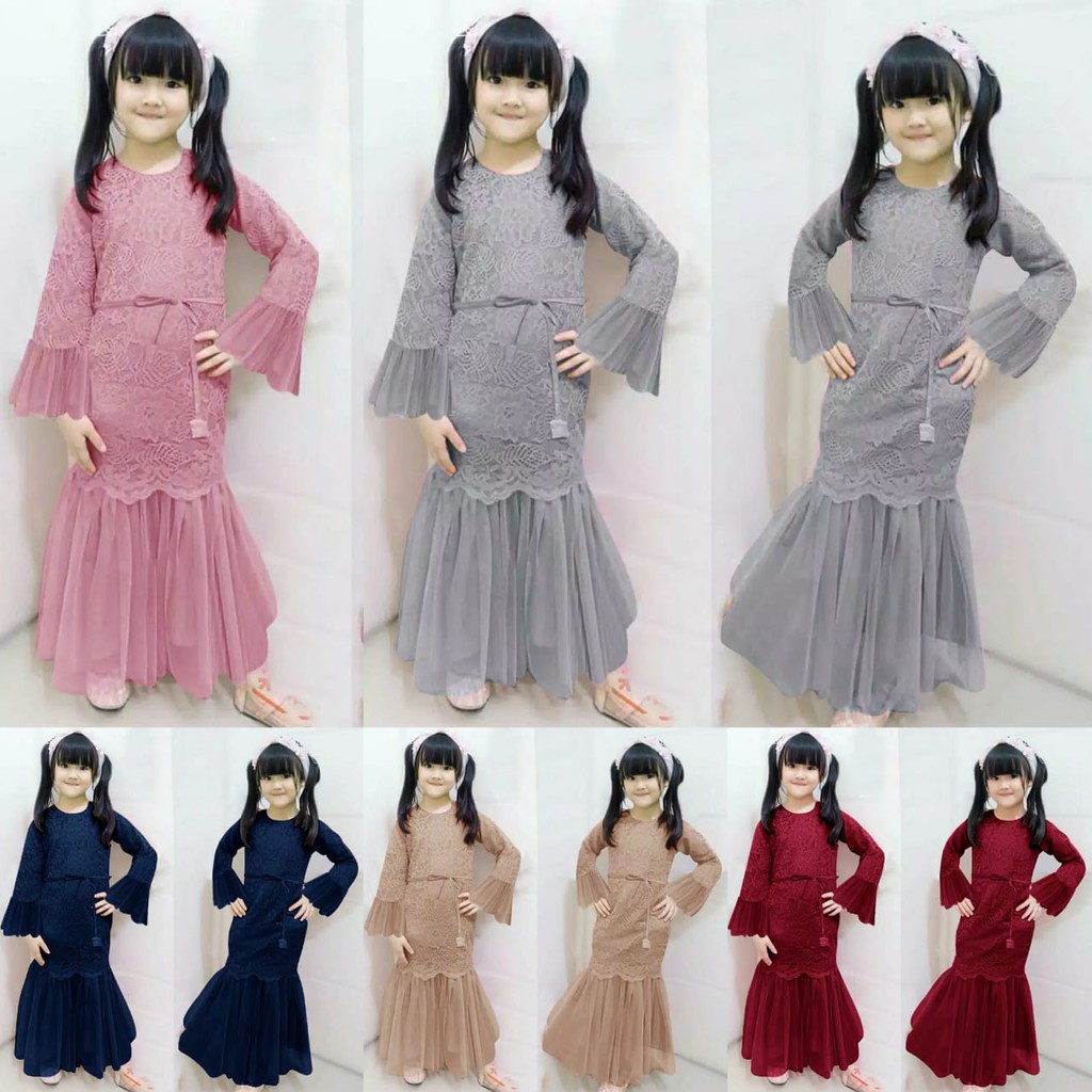 Bisa COD S M L XL Humaira kids – Jual dress kondangan anak (3-12thn)