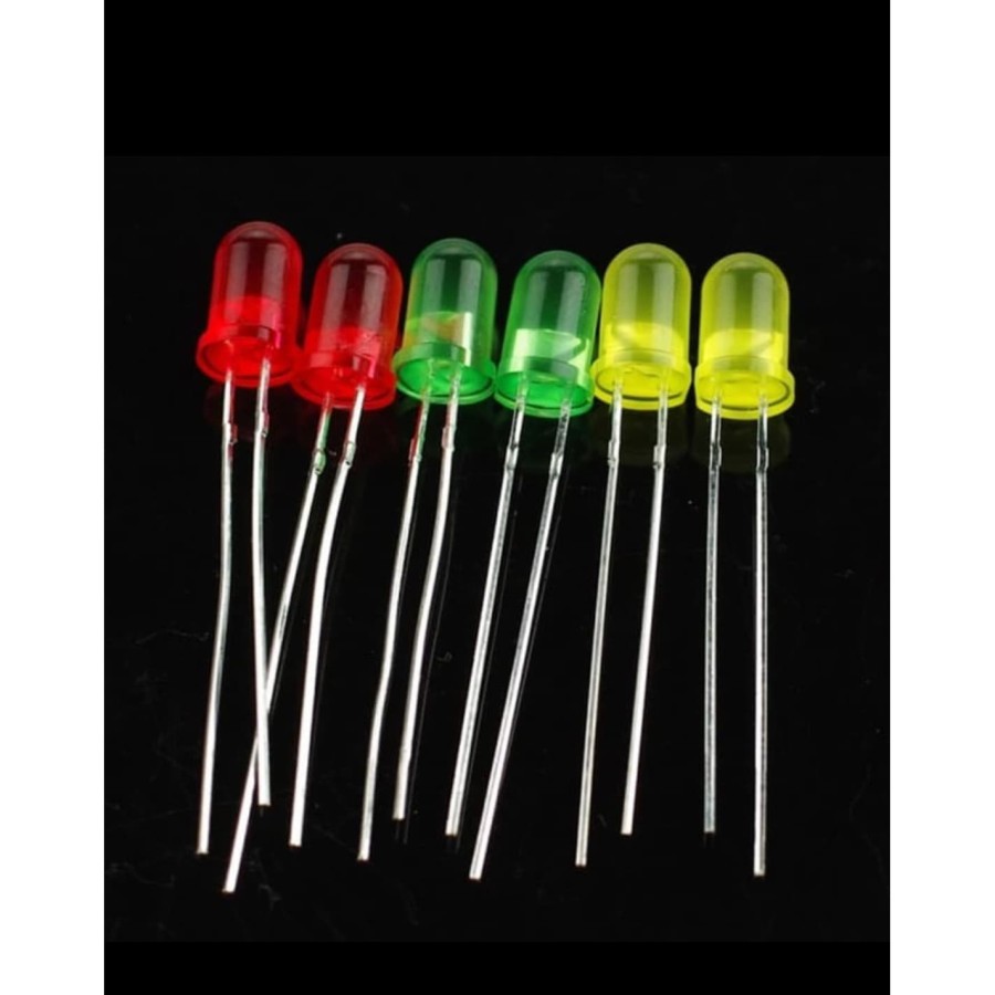 LED 5mm 5 mm Sinar fokus Merah Hijau Kuning - 1000pcs