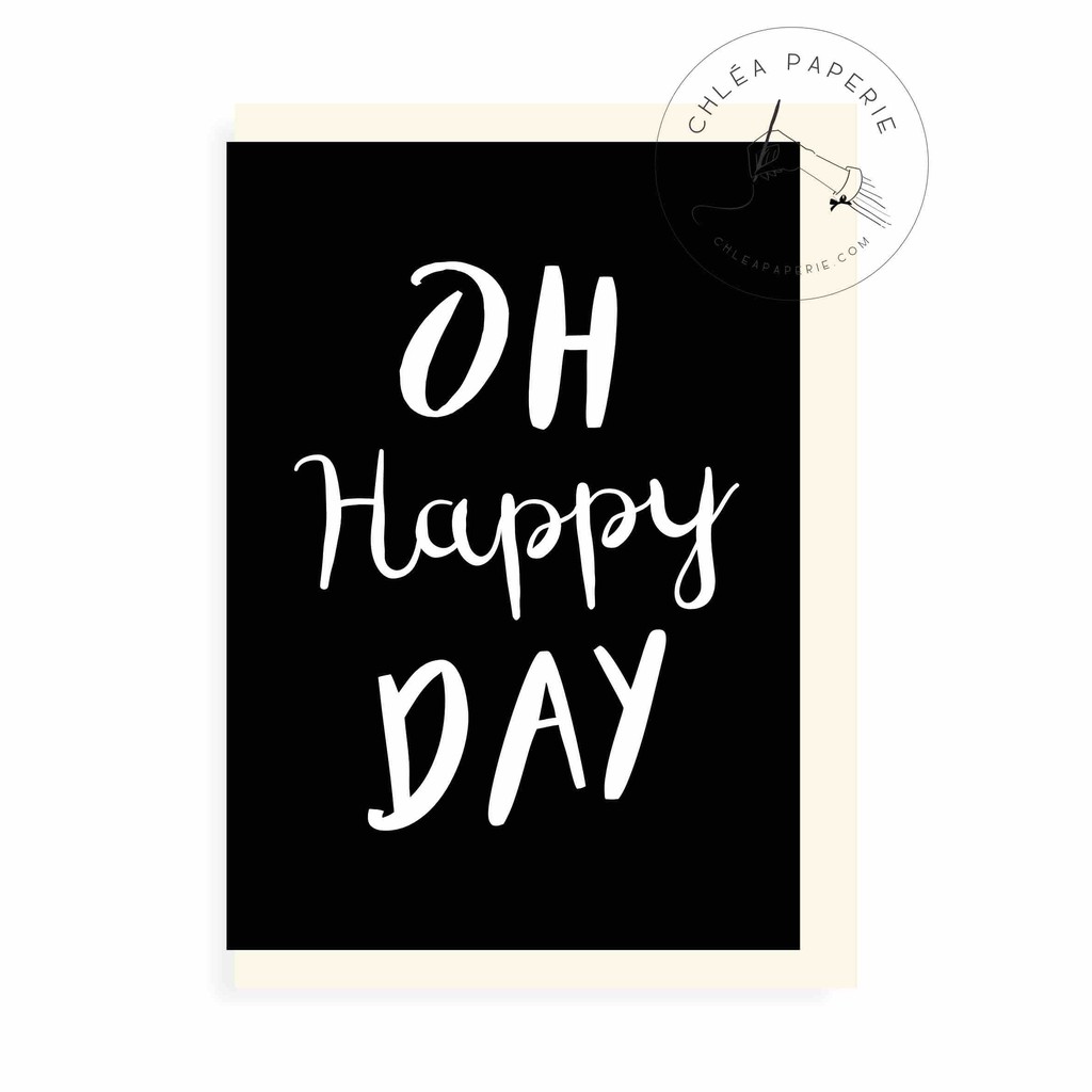 Greeting Card / Wedding / Oh Happy Day Handwritten / Kartu Valentine