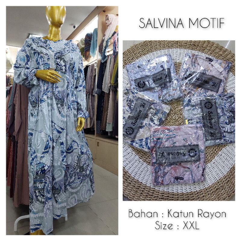 Gamis Wanita Salvina Motif Renda Depan 03