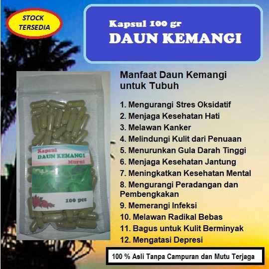 Kapsul Daun Kemangi 100 pcs