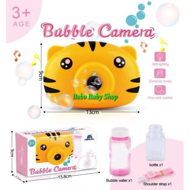 M170 Mainan Bubble Kamera | Gelembung Bubble Sabun Camera Lampu &amp; Musik