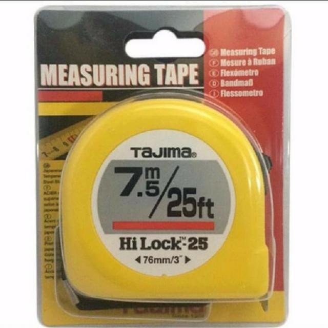 meteran tajima 7,5M measuring tape 7,5 M Meter ukur steel Japan Asli