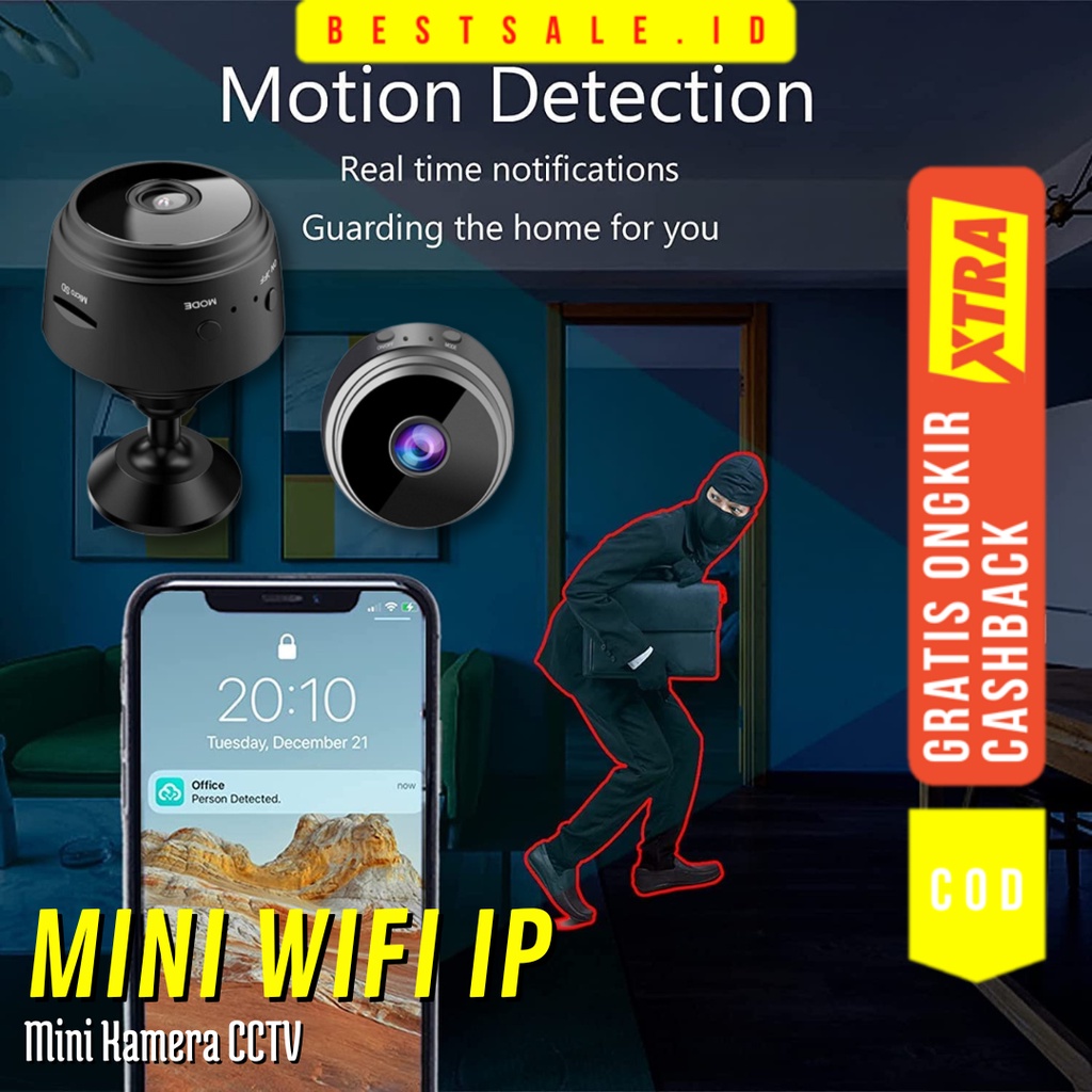 Mini WiFi IP Taffware Camera CCTV Wide Angle 1080P GNA8