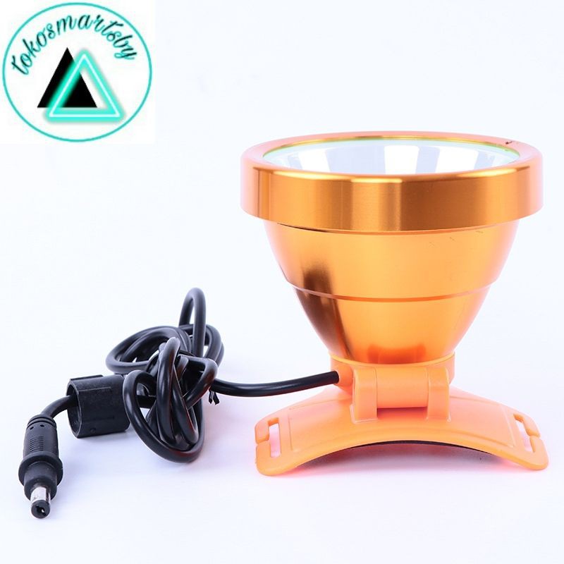 Senter Kepala H-49/ H-52 / 50 Watt + 30 Watt Head Lamp + Aki Power Bank,Nyala KUNING Atau Putih