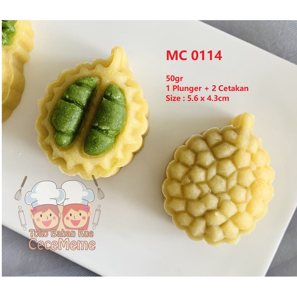Cetakan Durian Nastar Taiwan Cookies Mooncake Plunger Kue Bulan 50gr