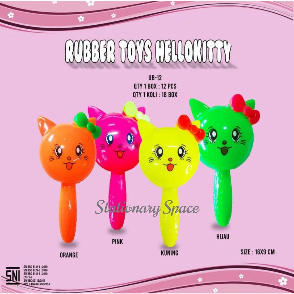 Mainan Bola Lampu Gagang Hello Kitty/Panda/Rusa Bersuara Terlaris