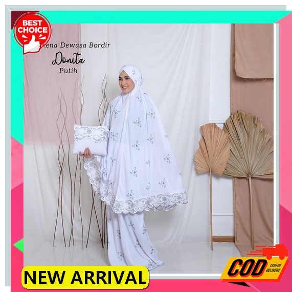 Mukena Bali Berlengan Hdm Khalisa Splash Mukenah Dewasa Super Jumbo Murah Adem Lembut Dingin Potonga