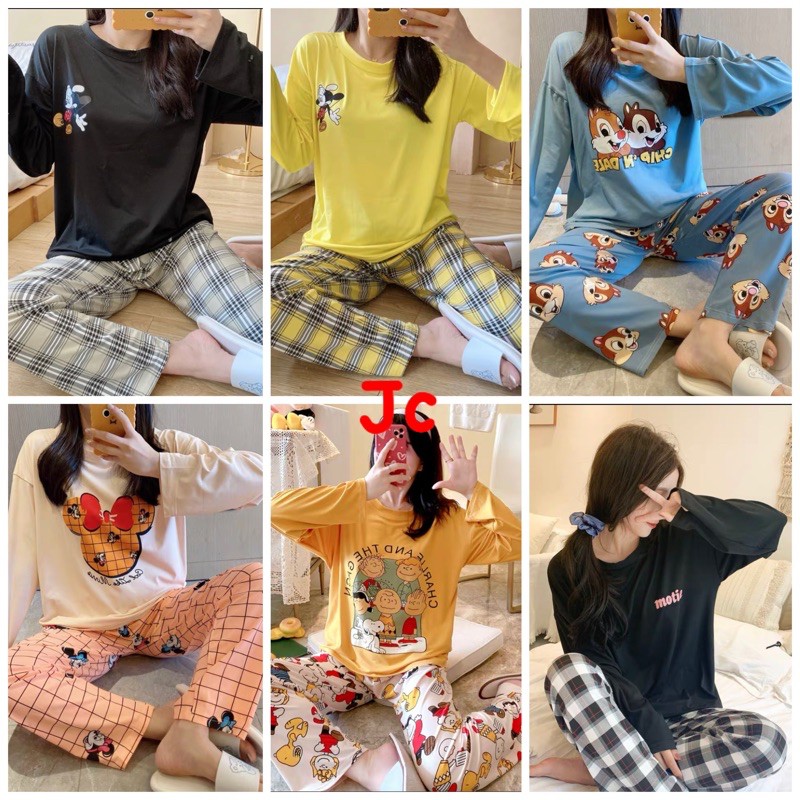 JC- STELAN IMPORT PP OVERSIZE / Set Piyama wanita Import murah / stelan tidur Wanita kekinian