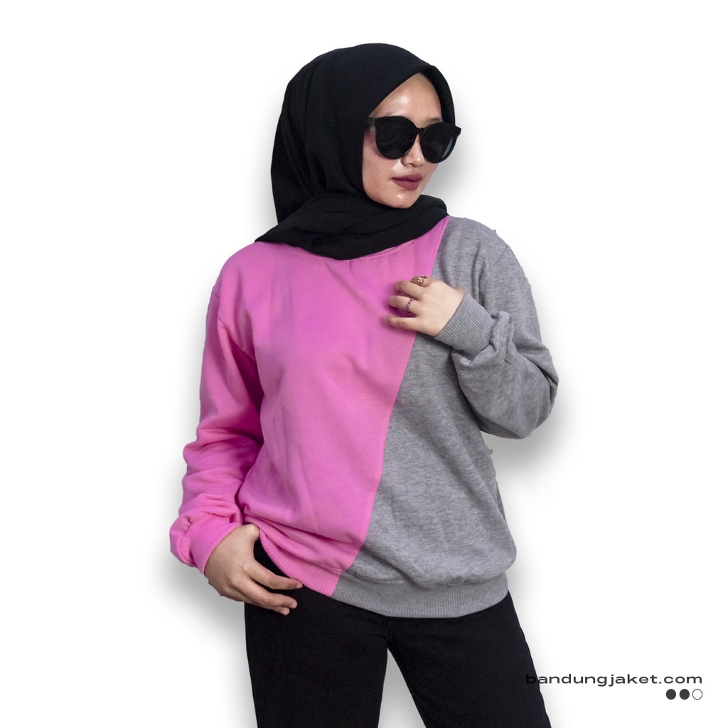 Slash Sweatshirt BAsic II Swetaer Wanita Kombinasi Trendy