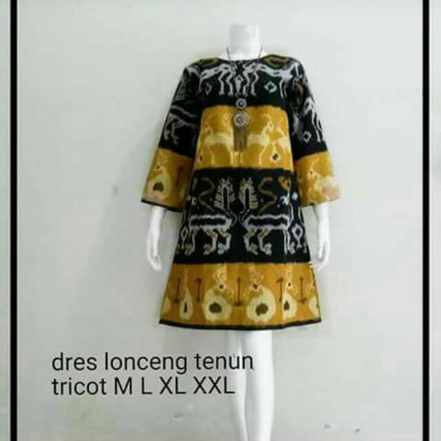 Dress tenun Ntt motif menjangan