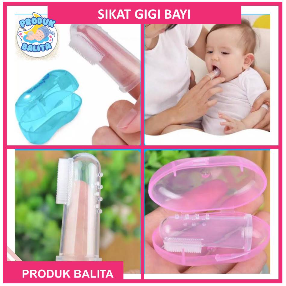 Sikat Gigi Bayi Silikon Sikat gigi Jari Bayi Finger Tooth Brush