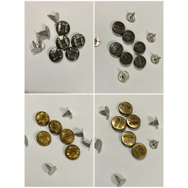HYC 100 pcs Kancing rivet jeans levis 9mm 1,1cm pria wanita