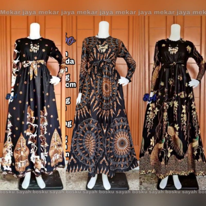 MS GAMIS BATIK SRIWEDARI MAXI BUMIL/BUSUI KATUN SOGAN ALLSIZE DAN JUMBO