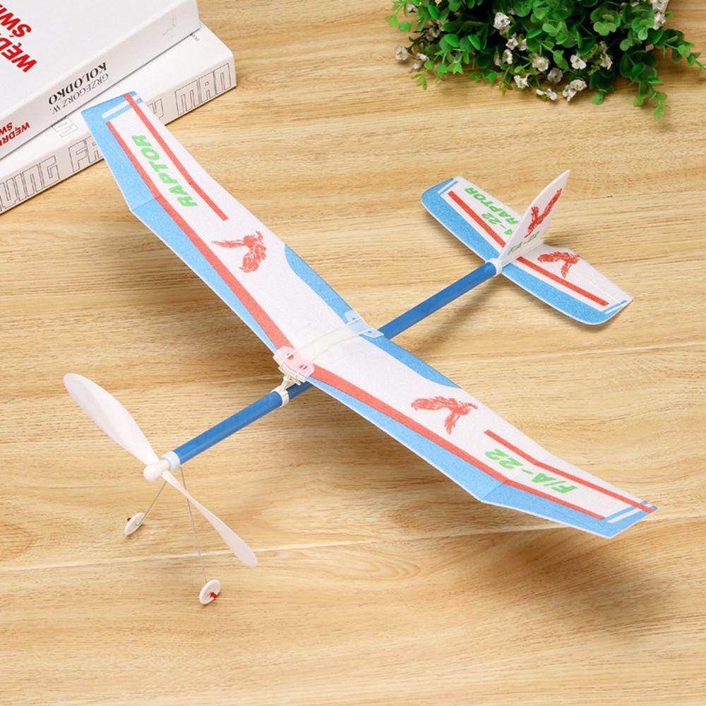 R-flower 1pc Mainan Edukasi Anak Model Pesawat Terbang Glider Power