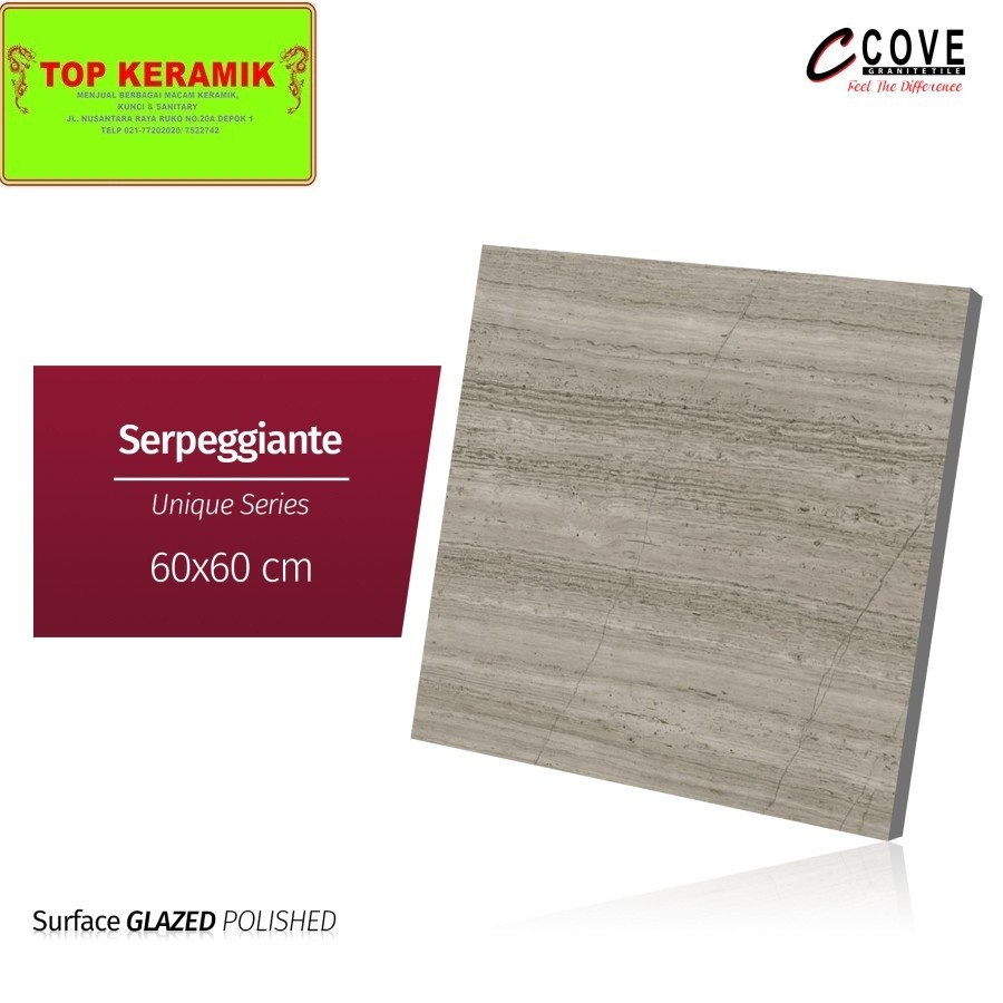 Granite Lantai Cove 60x60 Serpeggiante Kw 1