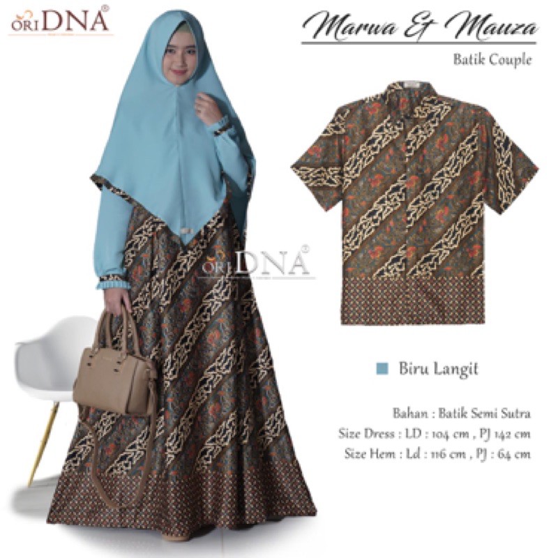 [DRY] MARWA MAUZA BATIK COUPLE SARIMBIT CEWEK COWOK BATIK SEMI SUTRA BAHAN ADEM JATUH