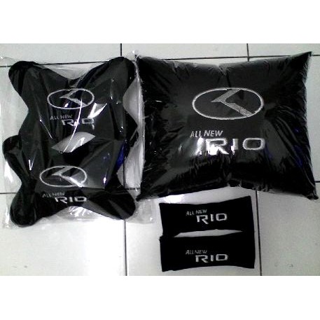 Bantal mobil KIA Rio aksesoris interior sandaran kepala alas jok 3 in 1