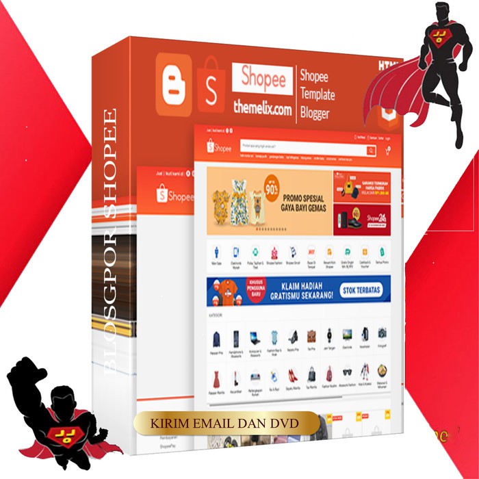 JKTJO Template BlogSpot Mirip Marketplace Orange Sebelah