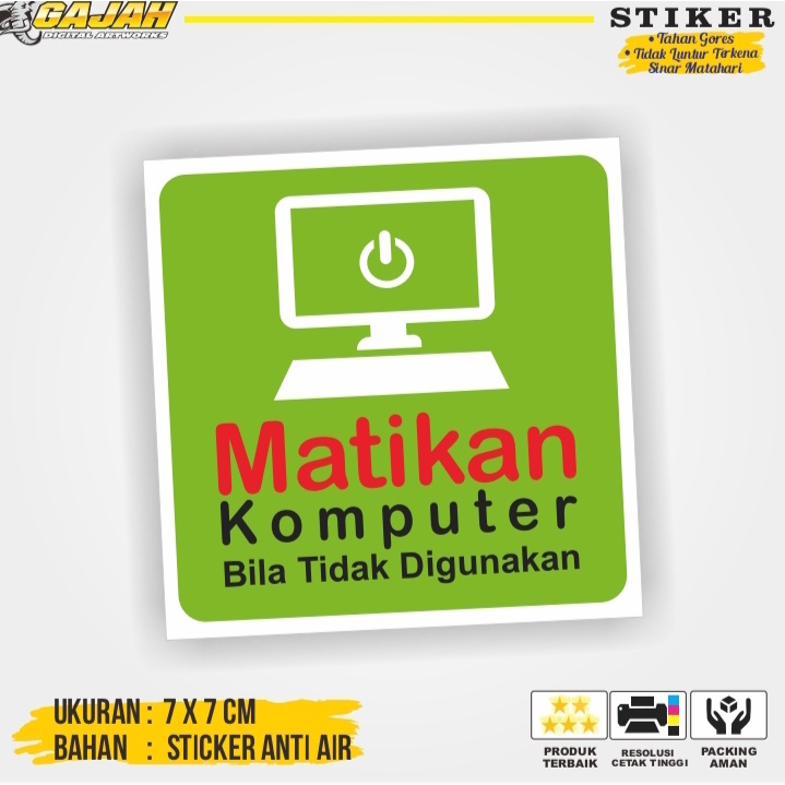

Stiker Matikan Komputer / Stiker Hemat Energi / Stiker Hemat Listrik