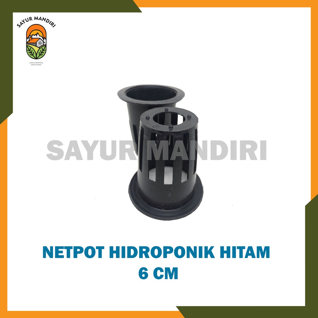 Netpot Hitam Ukuran 6 cm